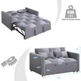 thumbnail image 5 of Aukfa 53.5" Convertible Loveseat Sleeper, Pull Out Sofa Bed, Teddy, Gray, 5 of 9
