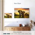 thumbnail image 4 of Elephant Stock Elephant Sunset Duo Wall Art - Horizontal Canvas Wall Art - Living Room Wall Decor - Animal Canvas - Green And Gray Decor - 12" x 8", 4 of 8