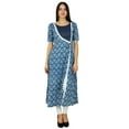 thumbnail image 4 of Bimba Designer Angrakha Style Cotton Kurta Long A-Line Kurti Dress Women Clothing, 4 of 7