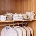 thumbnail image 3 of Clear Shelf Dividers, Dingrich 6 Pack Plastic Closet Shelf Organizer Wood Closet Separator for Kitchen Cabinets Organization Bedroom Office Shelves, 3 of 8