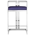 thumbnail image 3 of Home Square 23.6" Velvet/Steel Counter Stool in Navy/Silver - Set of 2, 3 of 6