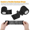thumbnail image 5 of Luxtrada 12PCS Self Adhesive Bandage Wrap Grip Cohesive Elastic Tape 2" x 5yds for Tattoo Machine Grip, Sports Tape, Pet (Black), 5 of 7