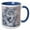 Blue/White, variant on 3drose, Wolf Head Watercolor Painting, 15oz Mug