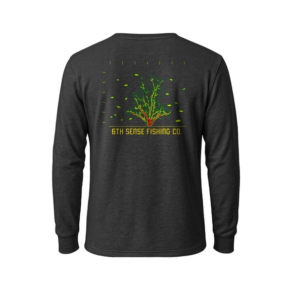 6th Sense Sonar Strike Long Sleeve Graphic T-Shirt for Men, Soft Cotton-Poly Blend Crew Neck Tee, Athletic Modern Fit