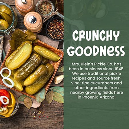 Large Whole Kosher Dill Pickles • 1 Gallon • 128 oz • Big Pickles in pickle juice brine • The perfect sandwich pickle