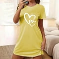 thumbnail image 2 of cfhntfmh Nightgown for Women Cute Printed Short Sleeve T-Shirts Dress Comfy Round Neck Sleepwear Nightshirts, 2 of 4
