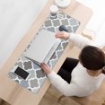 thumbnail image 3 of Long Mouse Pads for Desk,Blue Quatrefoil Geometric Pattern Desk Mats on Top Of Desks, Desk Mouse Pad Extra Large with 3mm Non-Slip Base and Stitched Edge for Gaming,Office,Work,Home 31.5"x11.8", 3 of 6