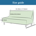 thumbnail image 3 of Dowbom Velvet Futon Slipcover,Full size 3 Seater without Armrests Slipcover with Elastic Bottom Furniture Protector Universal Soft Washable Jacquard Foldable Sofa Bed Slipcover Protector-dark green, 3 of 6