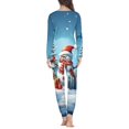 thumbnail image 4 of Conjunto de pijama de dos piezas para mujer, ropa de dormir de manga larga, jersey con patrón navideño, informal, a la moda, 4 of 4
