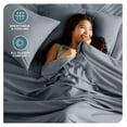 thumbnail image 3 of Full Sheet Set - 1800 Ultra-Soft Microfiber Full Bed Sheets - Double Brushed - Deep Pockets - Easy Fit - 4 Piece Set - Bed Sheets (Full, Steel Blue), 3 of 9