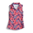 thumbnail image 5 of SCALES Tropic Star Womens Sleeveless Polo Aqua Tonal, XSmall, 5 of 9