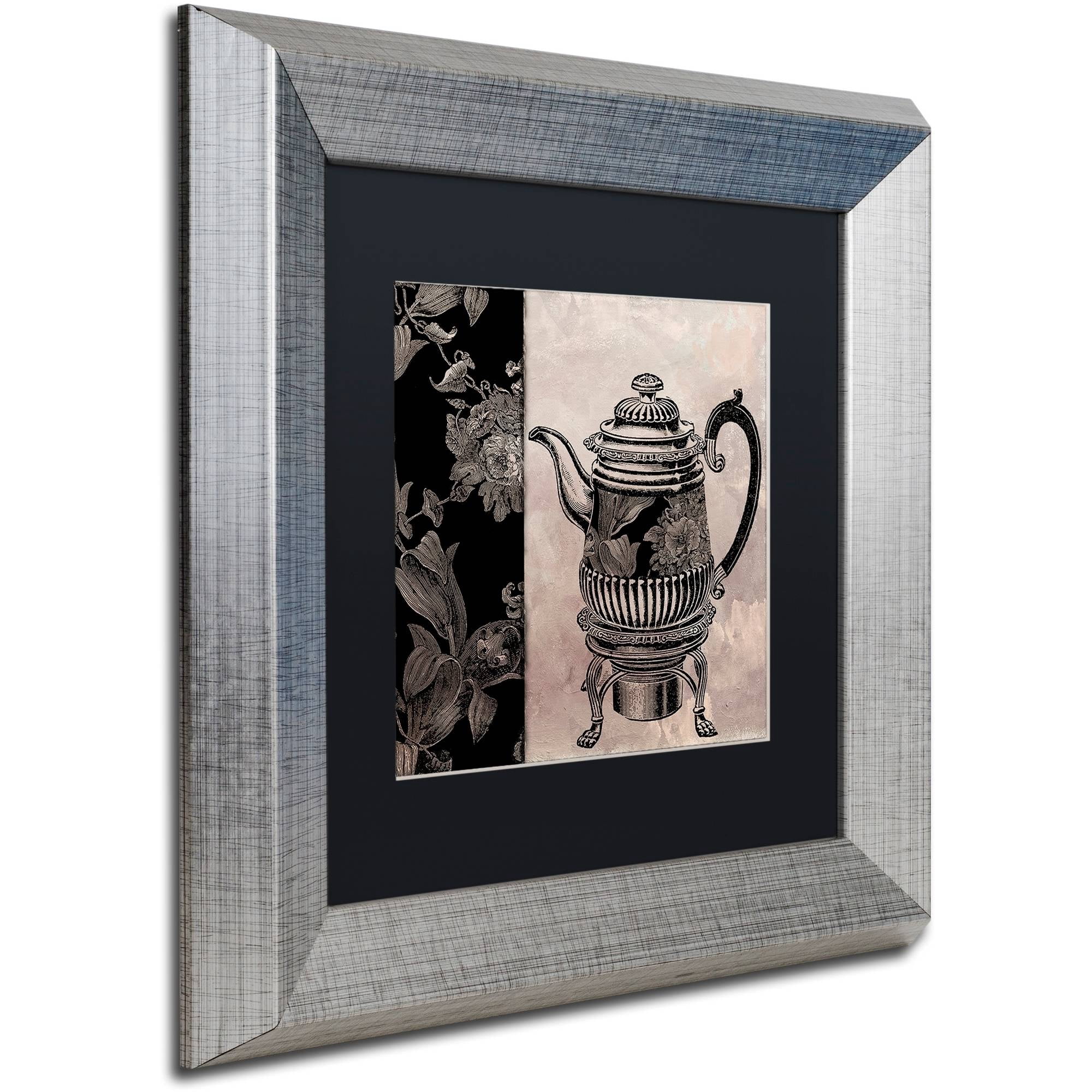 Trademark Fine Art "Victorian Table III" Canvas Art by Color Bakery Black Matte, Silver Frame