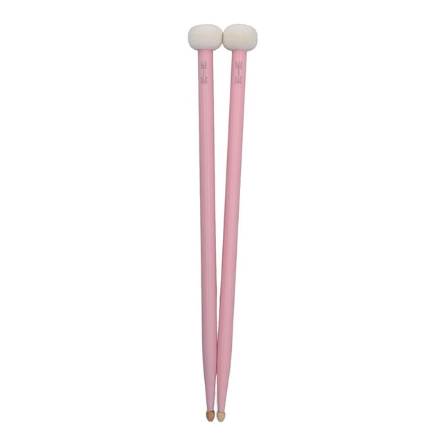 Jeu de Maillets Tambours, Mallettes Tambours Portatives Poignée en Érable pour la Performance Rose