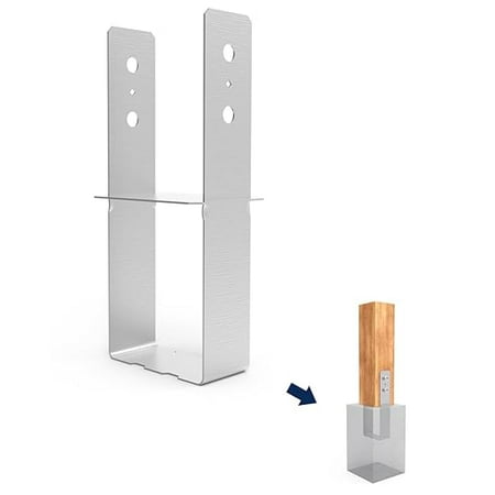 6-Pack 6x6 Post Base for Concrete - Designed for Wet Concrete Embedment, Post Bracket Fits Nominal 6x6 Column Size, Ideal for Shed, Gazebo, Deck & Fence