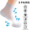 thumbnail image 2 of Medias de algodón para mujer, calcetines de verano de malla fina de algodón de tubo corto, calcetines deportivos de malla de tubo medio para mujer, 2 of 5
