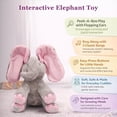 thumbnail image 4 of Dimple Kaia the Elephant Interactive Plush Toy, Musical Singing Peek-a-Boo Stuffed Animal with Moving Ears, Soft Baby Toy for Infants, Toddlers, Boys, Girls, Nursery Gift, 4 of 9