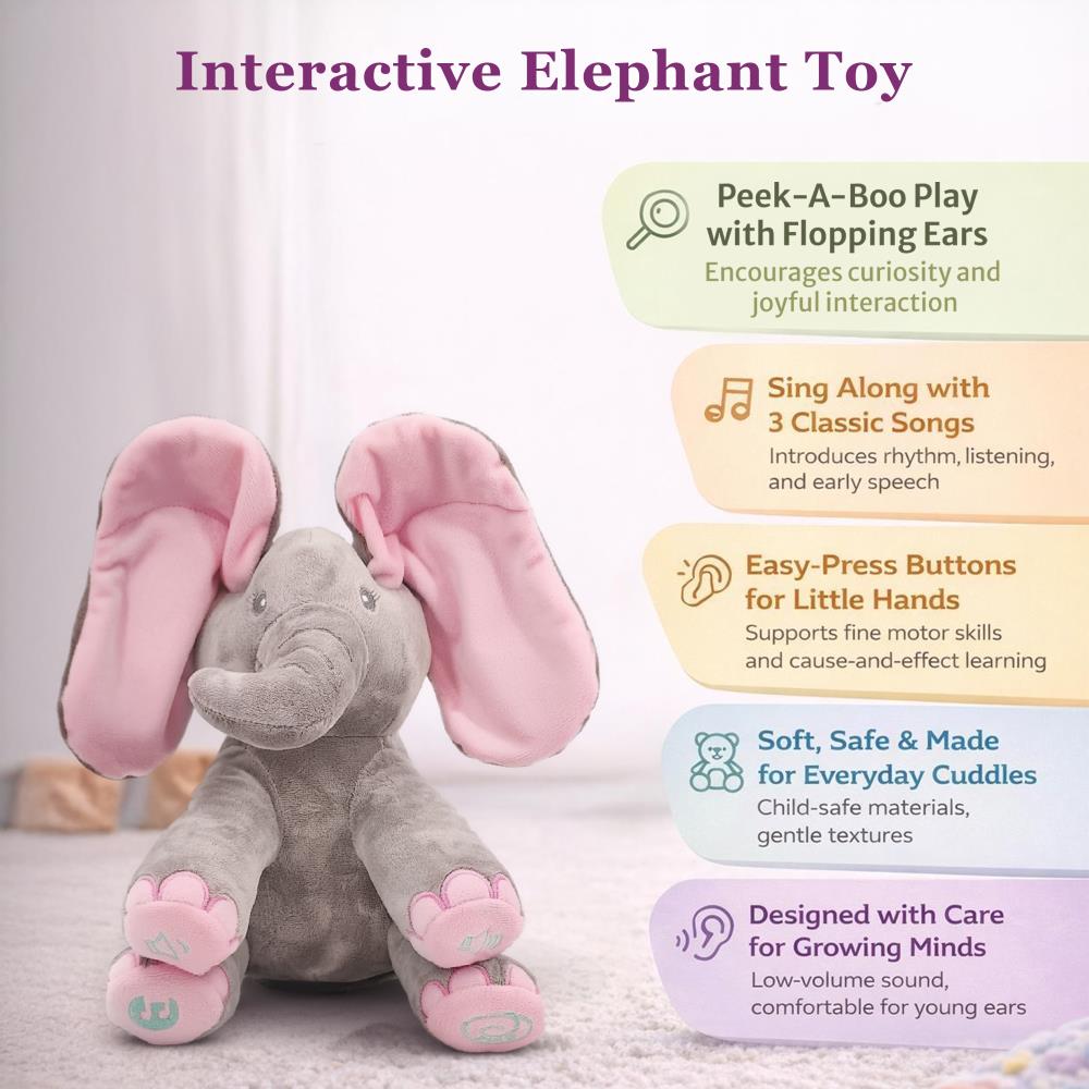 Dimple Kaia the Elephant Interactive Plush Toy photo 3