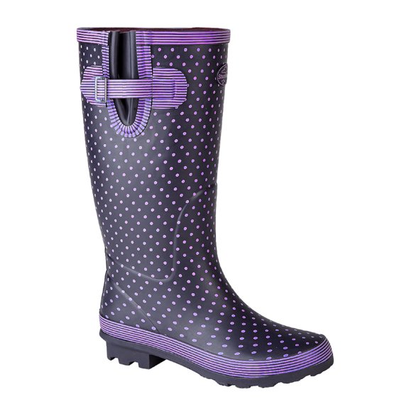 Stormwells Womens Polka Dot Wellington Boots