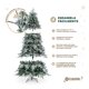 thumbnail image 3 of Árbol Navidad Nevado + Piñas Pino Navideño 2.2m Ramas Mixtas Esquimal, 3 of 6