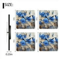 thumbnail image 3 of Square Wall Clock,Small Blue Flowers Were Painted On The Old Wooden Board,Silent Non-Ticking Wall Clock Decor for Home Office Kitchen Living Room Bedroom(16inch), 3 of 4