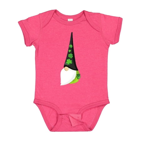 

Inktastic Saint Patrick s Day Gnome Gnome With Black Hat Boys or Girls Baby Bodysuit