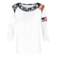 thumbnail image 4 of DHFJKG US National Flag T Shirt Women Independence Day Tee Shirts 3/4 Sleeve 4Th Of July Celebration Top, 4 of 4