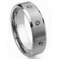 thumbnail image 1 of Titanium Kay Tungsten Carbide Black Diamond Comfort Fit Mens Wedding Band Ring 8mm Sz 7.5, 1 of 4