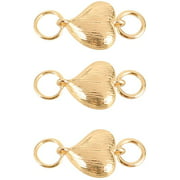Locking Magnetic Jewelry Clasps,3 Pieces Gold Star Necklace Clasps and Closures,Bracelet Connectors Extenders for Jewelry Making