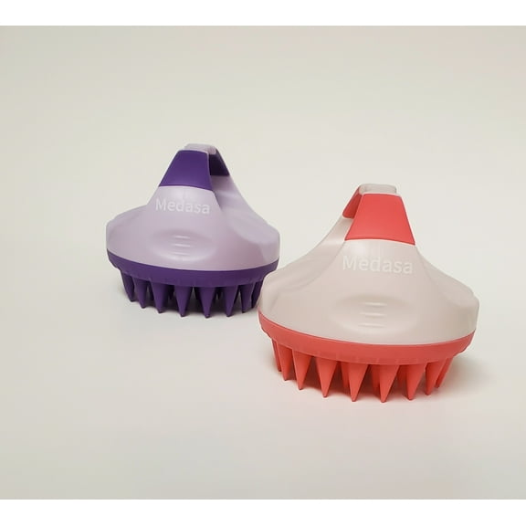 Medasa Twin Pack Bath Brush with Scalp Exfoliator & Scalp Scrubber