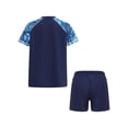 thumbnail image 4 of HULIJA Boys' Rash Guard Set Kids 2-Piece Swimsuit UPF 50+ Sun Protection Swimwear Short Sleeve Swim Shirts and Trunks Set Blue 6XL, 4 of 7