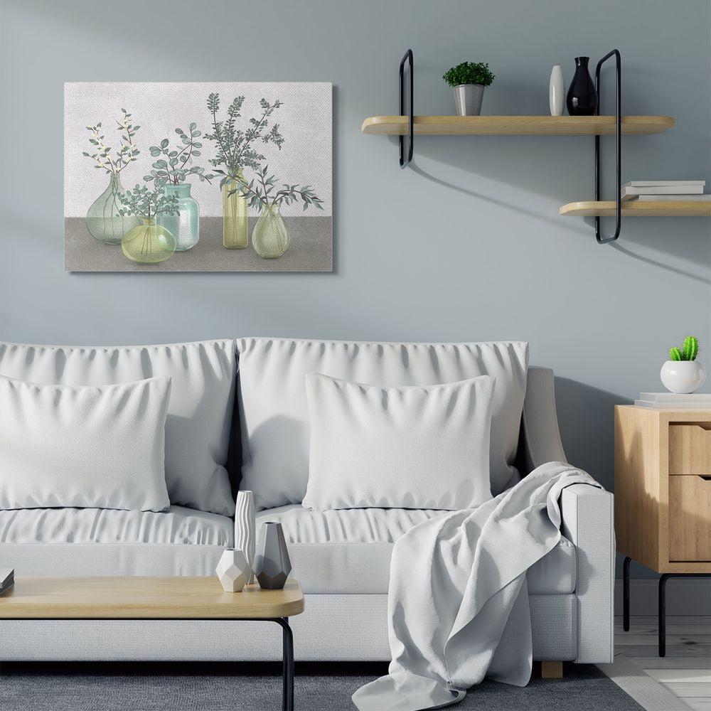 Stupell Industries Plants In Vases Neutral Grey Design Canvas Wall Art by Ziwei Li