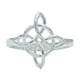 thumbnail image 1 of Anillo Nudo De Bruja Celta Artesanal Liso Amuleto Plata 925 plateado 9, 1 of 4