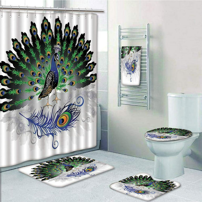 Bathroom Accessories  Peacock bathroom, Bathroom accessories