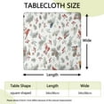 thumbnail image 2 of White Christmas Bird and Pine Pattern Square Fitted Tablecloth with Elastic Edge,Square Table Cover,Washable Elastic Table Cover for Home Kitchen Party Decor 34"x34", 2 of 6