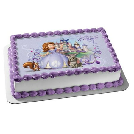 sofia cake castle princess topper edible clover disney walmart