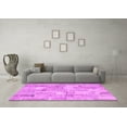 thumbnail image 3 of Ahgly Company Indoor Round Patchwork Pink Transitional Area Rugs, 7' Round, 3 of 4