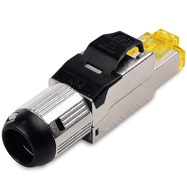 Lot de 18 Bouclier RJ45 8, Fiche de Terminaison de Champ Cat8, Connecteur Cat8, Fiche Cat8
