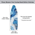 thumbnail image 5 of Kuiaobaty Marble Texture Blue Pattern Heavy Duty Ironing Board Cover Heatproof Ironing Board Protective Covers Scorch Resistant with 3 Fasteners 15 x 54 Inches Home Decoration, 5 of 5