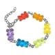 thumbnail image 1 of Oso de caramelo de arcoíris de dibujos animados, gomitas de colores, oso de mujer, pulsera de gelatina de color hip hop, regalo para niña, 1 of 3
