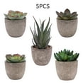 thumbnail image 2 of 5 Pack Potted Fake Succulents Pot Artificial Simulation Plants Sets for Home Kitchen Garden Office Wedding Party Room Decor Gift, 2 of 9