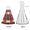 thumbnail image 3 of Yayeee Kitchen Hanging Hand Towels Set of 2 with Loop Bathroom Absorbent Tie Towel, Vibrant Red Tartan Pattern, 3 of 7