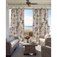 thumbnail image 4 of Spring Floral Blackout Curtains 90 Inches Long for Bedroom, Summer Yellow Pink Flowers Botanical Thermal Insulated Room Darkening Black Out Window Curtain Panels Grommet Drapes for Living Room, 4 of 8