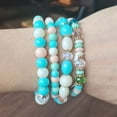 thumbnail image 5 of JINLUO 1-3-6Sets Boho Bohemian Beaded Bracelets Stackable Stretch Bracelets for Women, Adjustable Handmade Multilayer Multicolor Summer Beach Layered Elephant Dangle Bracelets Jewelry Holiday Gift, 5 of 10