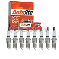 8 pc Autolite 104 Copper Core Spark Plugs for 1006 41-937 4122 45 5022 5612006 D7A Ignition Wire Secondary