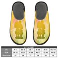 thumbnail image 5 of IAUYY Memory Foam House Slippers Suitable for Both Men and Women. Comfortable, Anti-Slip Plush Flat-Bottomed Slippers The Best Holiday Gift Yellow Silhouettes Embrace Each Other, 5 of 9