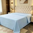 thumbnail image 2 of AuroraX Bed Sheet Twin Size Blue Sold Separately Flat Sheets Twin, 2 of 6