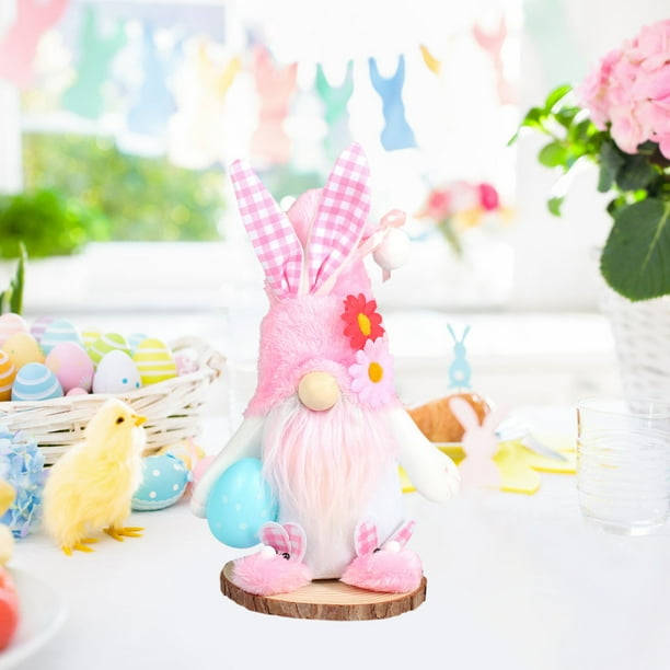 Decoraciones de Pascua, adornos de Pascua, regalos de Pascua, huevos de conejo de Pascua con peluches, muñeco de conejo, decoración, muñeca bebé