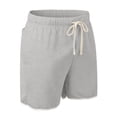 thumbnail image 4 of ibiyuan Athletic Shorts Mens Shorts Gym Shorts Chinos Short Cotton High Waisted Elastic Sweat Shorts Drawstring Straight-Fit Basketball Shorts Mens Summer Beach Shorts, 4 of 5