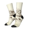 thumbnail image 2 of Uemuo Wild West Desert With Cowboys Pattern Women's Crew Socks, Soft Durable Breathable Moisture-Wicking with Odor Control Cotton socks, 2 of 9