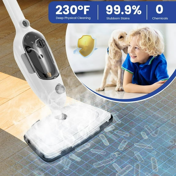 Steam Mops for Floor Cleaning, 10-in-1 Multipurpose Deep Steam Cleaner Mop for Home